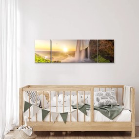 Obraz - Seljalandsfoss od tyłu jaskini (170x50 cm)