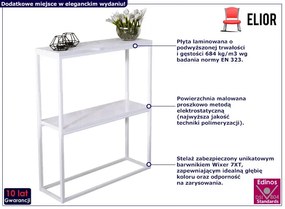 Biała konsola loft w połysku - Carello 5X