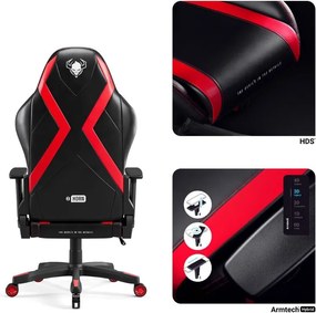 Fotel gamingowy dla młodzieży Diablo X-Horn 2.0 Small Size, kolor czarno-czerwony