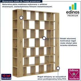 Nowoczesny duży regał biblioteczka dąb artisan Z3-H77