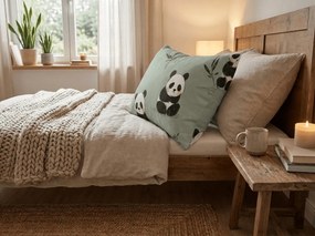Poszewka na poduszkę z mikrofibry PANDA RELAX 70x90 cm, miętowa