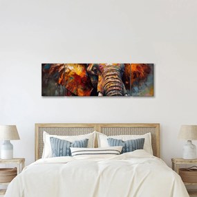 Obraz - Malowanie słonia (170x50 cm)