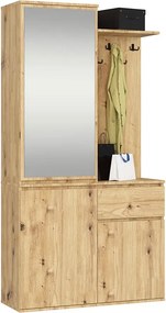 Garderoba z lustrem dąb artisan M7-M75