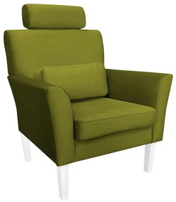 Fotel PIRO BL VELVET oliwkowy ATOS