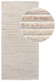 Kremowy wełniany chodnik tkany ręcznie 80x180 cm Mango – House Nordic