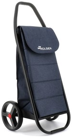 Torba na zakupy na kółkach 53 l Com Tweed Polar Black Tube – Rolser