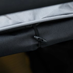 Outsunny Wózek dla Psa Składany Osłona Przeciwdeszczowa Szary Czarny | Aosom PL