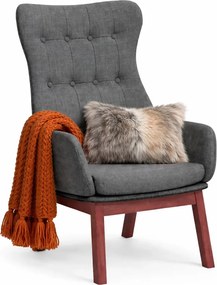 Ciemnoszary fotel wypoczynkowy G0-W74