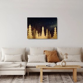 Obraz na szkle - Złota noc (70x50 cm)