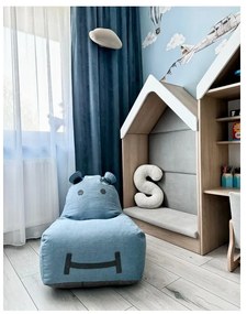 Niebieski dziecięcy worek do siedzenia Hippo – The Brooklyn Kids