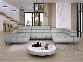 Narożnik PLAZA XL Prawostronny z elektryczną regulacją siedziska Tkanina APHRODITE 19 WERSAL