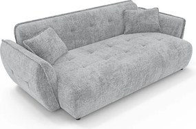 Jasnoszara sofa z tkaniny szenilowej 250 cm Nelia Big – Ropez