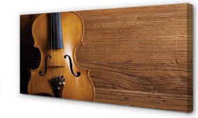 Fotoobraz na płótnie Skrzypce Na Rustykalnym Tle