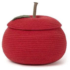 Czerwony tekstylny dziecięcy kosz na zabawki ø 28x20 cm Apple – Lorena Canals