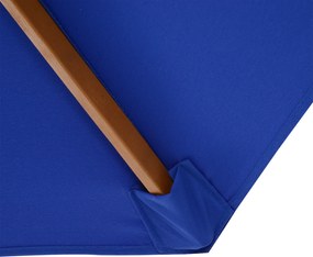 Outsunny Parasol Ogrodowy Drewniany 300cm Ochrona UV Stabilny Bambus Elegancki Czarny | Aosom PL