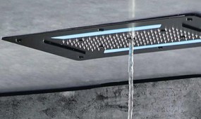 Deszczownica sufitowa XXL super płaska DPG5030Super płaska w kolorze czarnym matowym - 70 x 38 cm - montaż w suficie podwieszanym