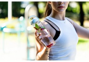 Różowa szklana butelka 540 ml Fuori – Vialli Design