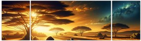 Obraz - Odpoczywające lwy (170x50 cm)