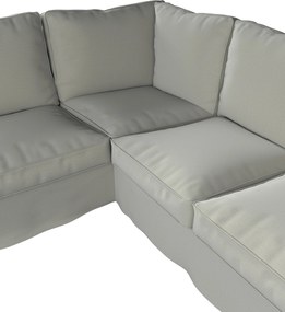 Pokrowiec na sofę narożną Ektorp kolor zielony tkanina welwetowa
