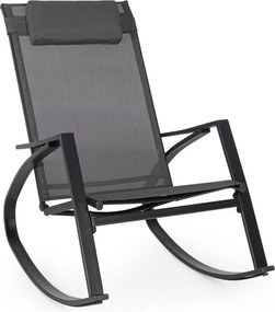 Antracytowy metalowy fotel ogrodowy Ercolano – Bizzotto