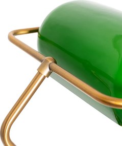 Inteligentna lampa podłogowa Banker brązowa z zielonym szkłem z WiFi A60