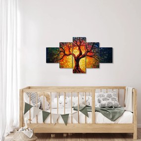 Obraz - Drzewo życia w mozaice (125x70 cm)