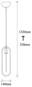 Lampa wisząca w czarno-złotym kolorze Cerco – Opviq lights