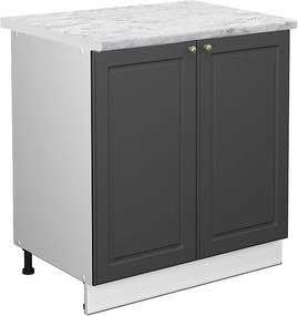 Szafka pod zlew antracyt wysoki połysk 80x60x82 fame-line