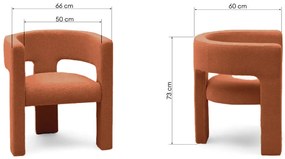 Pomarańczowy designerski fotel ALPAH B