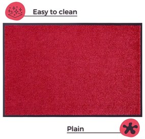 Czerwona wycieraczka Hanse Home Wash &amp; Clean, 39x58 cm