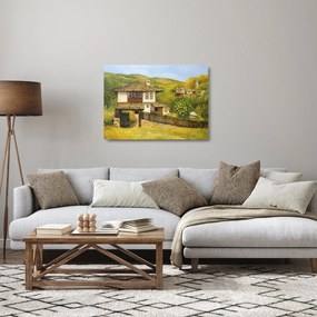 Obraz na szkle - Domki letniskowe w lecie (70x50 cm)