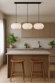 Wisząca lampa z trzema kloszami biała A6-F81