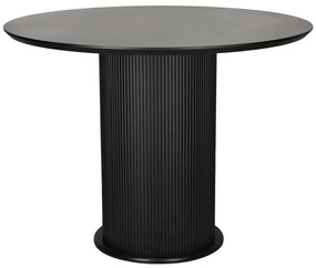 Czarny okrągły stół z lamelami L6-D99