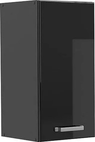 Szafka ścienna czarny wysoki połysk 30x31x60 r-line