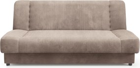 Sofa z Funkcją Spania PIANO Rozkładana Wersalka Dwuosobowa Beżowa Sztruksowa Nowoczesna do Salonu