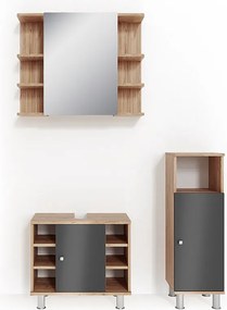 Zestaw mebli łazienkowych dąb 60x32x54 fynn