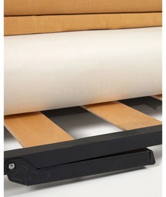 Musztardowa rozkładana sofa 210 cm Tanit – Kave Home