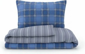 Kvalitex Pościel bawełniana Delux Campus niebieski, 220 x 200 cm, 2x 70 x 90 cm, 220 x 200 cm, 2 szt. 70 x 90 cm