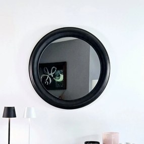 Lustro w czarnej, okrągłej ramie , średnica 76cm