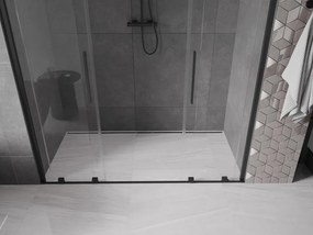 Mexen Velar Duo drzwi prysznicowe rozsuwane 180 cm, transparent, czarne - 871-180-000-02-70
