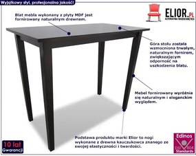 Brązowy, matowy stolik barowy – Wanti