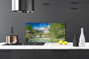 Panel Szklany do Kuchni Klasztor Nad Cichą Wodą