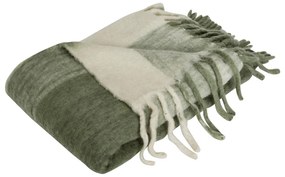Biało-zielony koc 200x140 cm Inlet – Hübsch