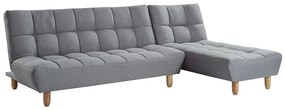 Modułowa kanapa rozkładana z tkaniny ESTEBAN — szara