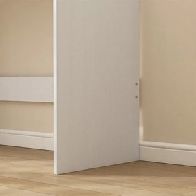 Nowoczesne białe biurko komputerowe z 2 szufladami w stylu loftowym, blat toaletowy 100 cm