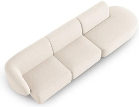 Beżowa sofa z tkaniny szenilowej lewostronna 311 cm Paolo – Milo Casa