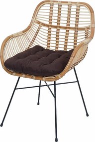 Krzesło do jadalni MCW-P17,  Tapicerka brązowa