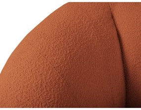 Pomarańczowy fotel z materiału bouclé Essen – Cosmopolitan Design