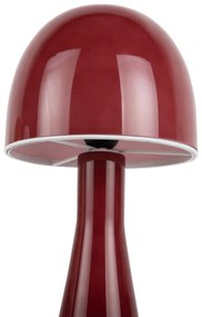 Czerwona lampa stołowa ze szklanym kloszem (wysokość 45 cm) Bombin – Leitmotiv