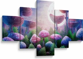 Obraz - Grzyby w pełni księżyca, grafika (125x70 cm)